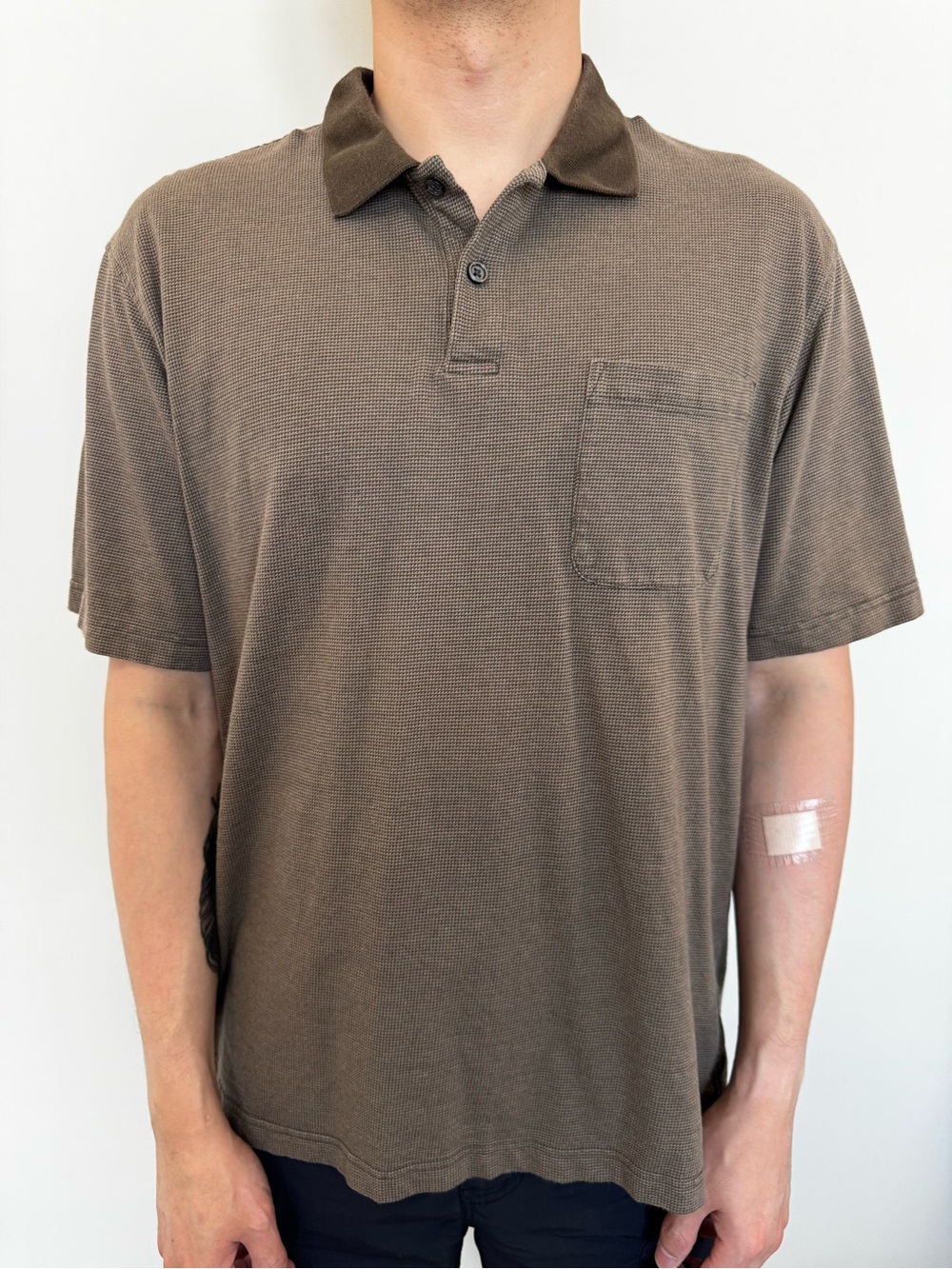 Izod Men's Brown Polo Shirt with Pocket